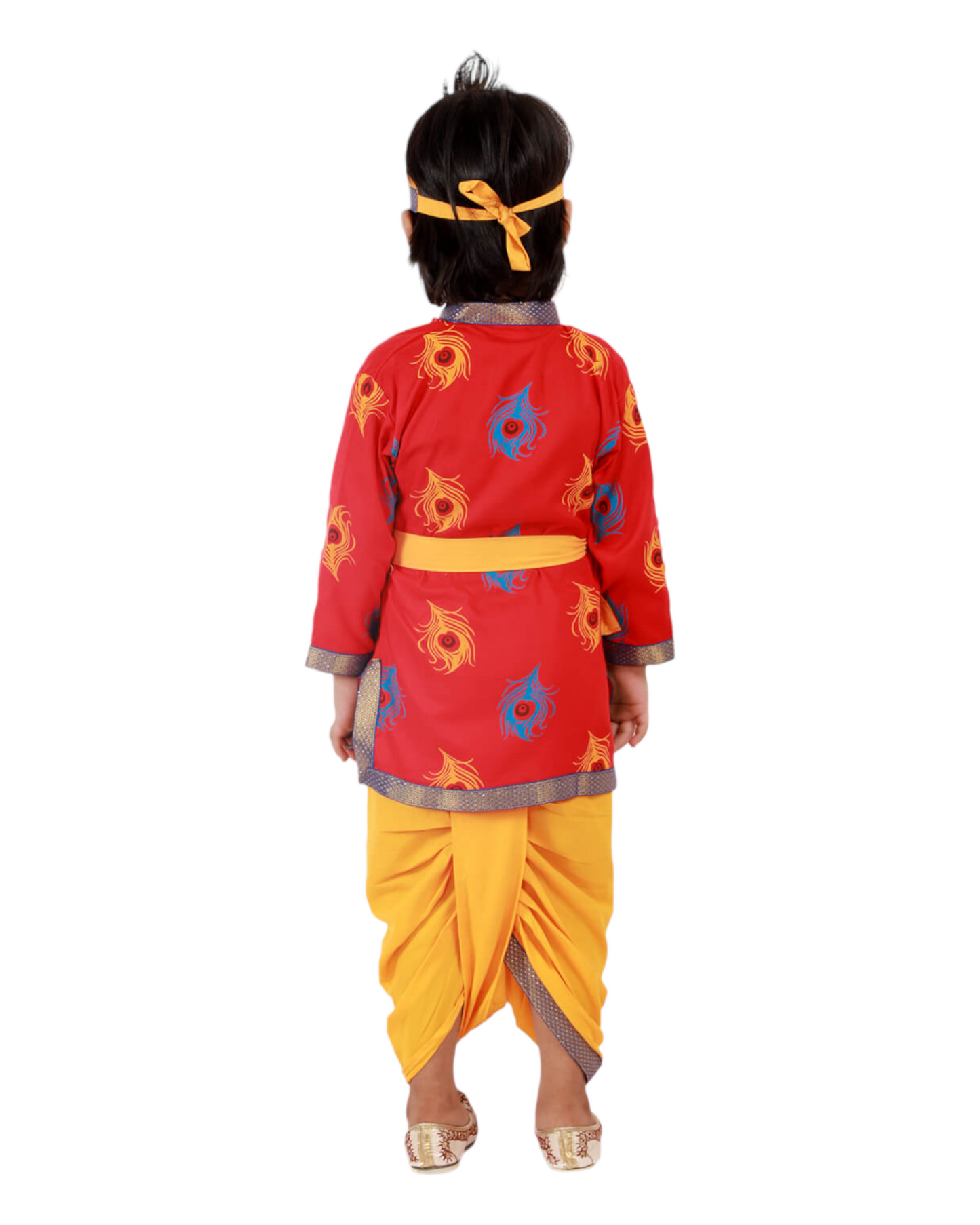 Divine Delight: Krishna Costume for Kids in red for boys