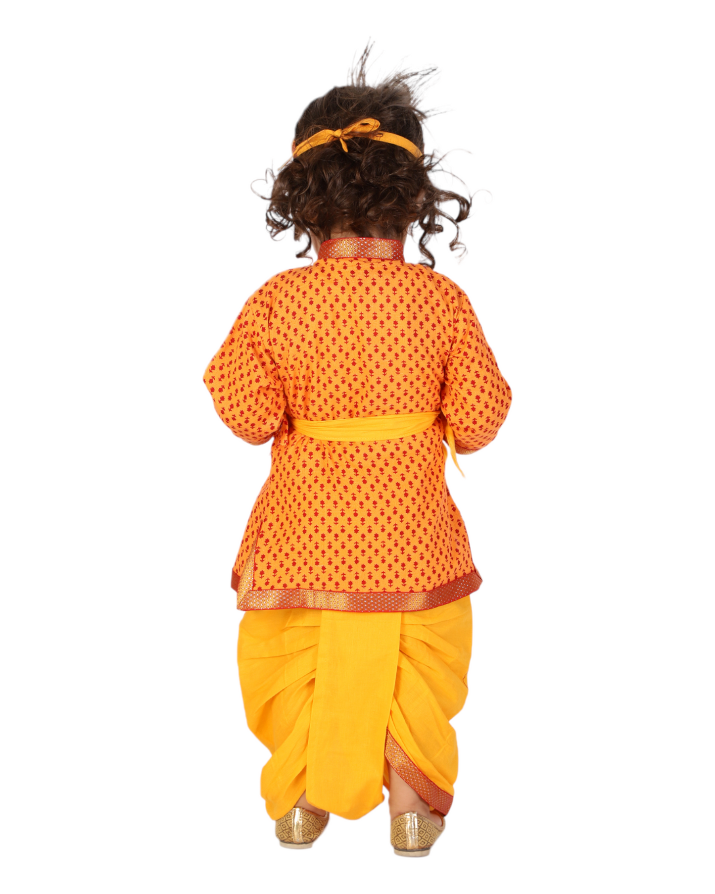 Divine Delight: Krishna Costume for Kids in yellow