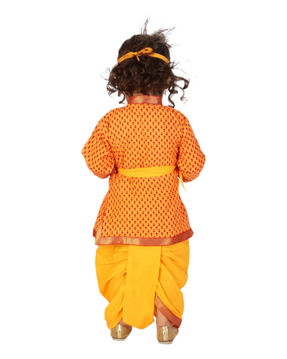 Divine Delight: Krishna Costume for Kids in yellow