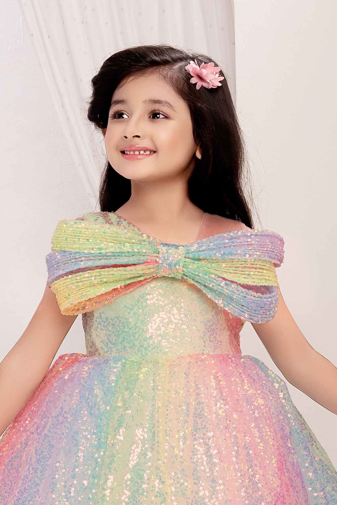 Multicolored Birthday and Barbie Frock For Girls