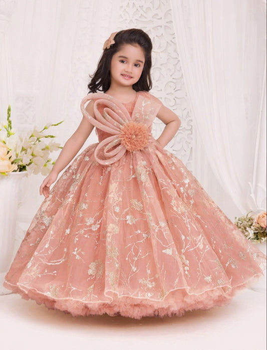 Apricot Color Gown