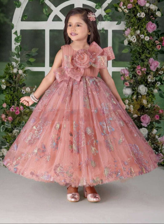 Peach Color Gown1