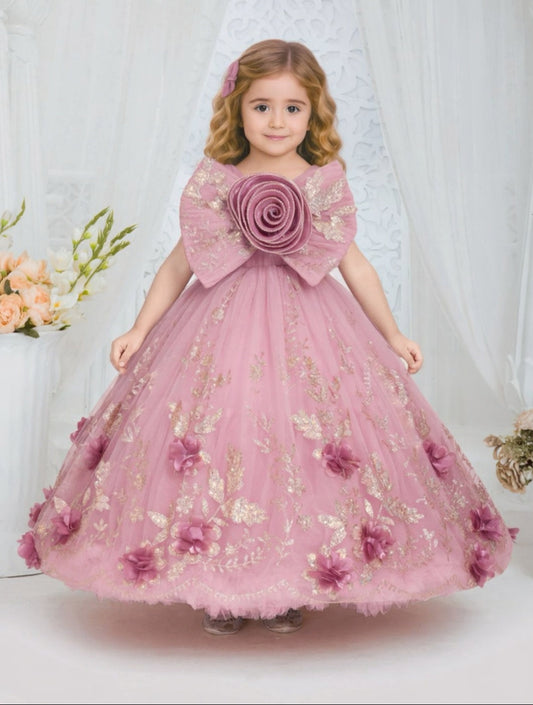 Onion Pink Color Gown