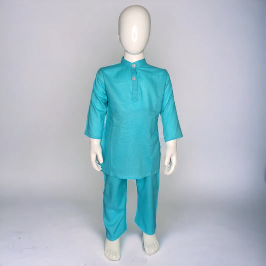 SKY Blue colour Plain kurta pajama set for Boys