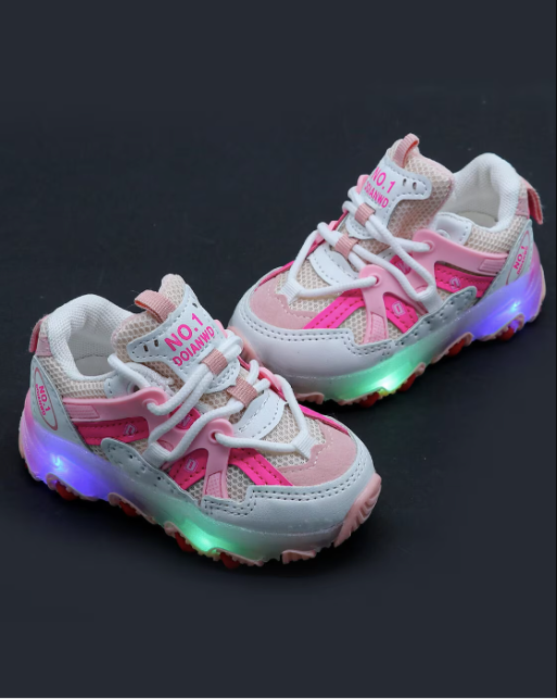 LED SHOES(LED-11) 21-30 Blue pink