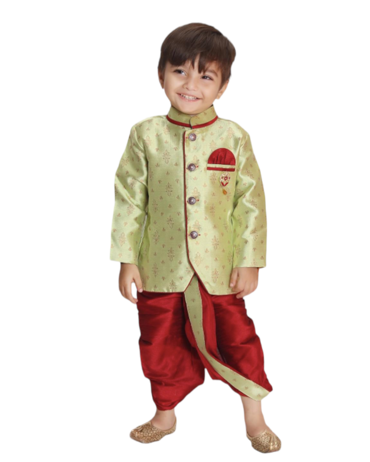 Boys Indo-Western Pista kurta set (D-314)