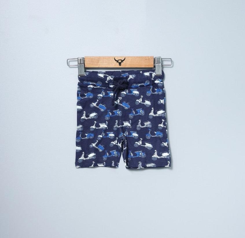 Baby boy printed shorts bule color