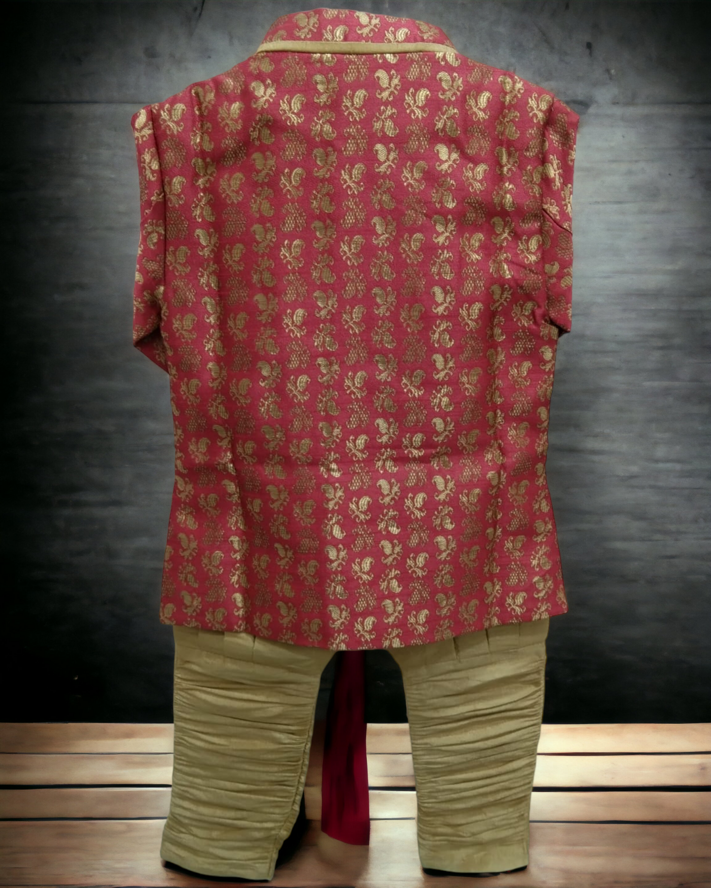 Boys Indo-Western Pink kurta set (D-315)