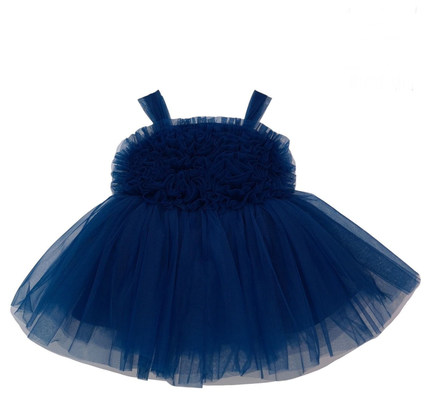 Navy Blue color cold shoulder baby frock