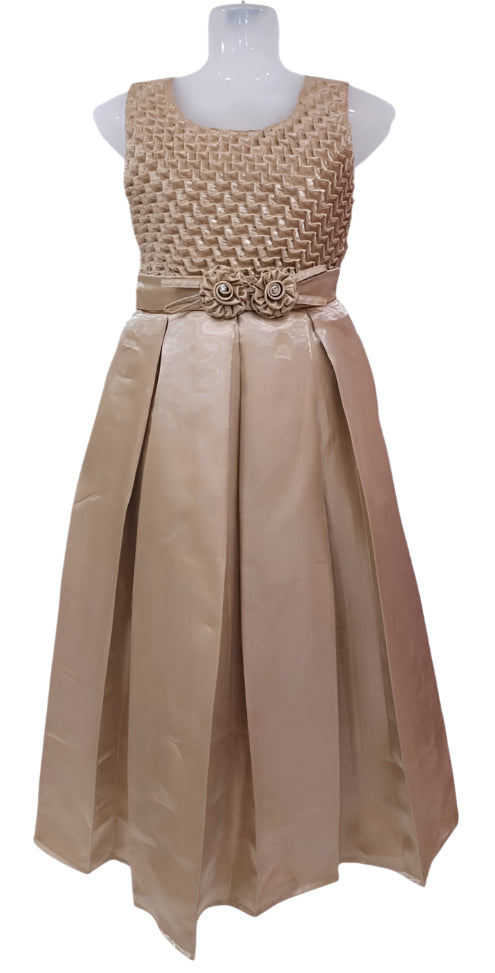 Brown Long Sleeveless Gown