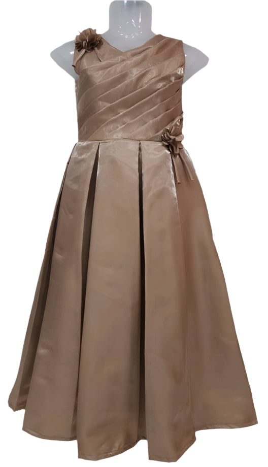 Brown Long Sleeveless Gown