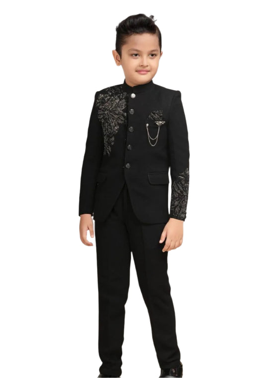 Jisaan Black Color boys blazer set