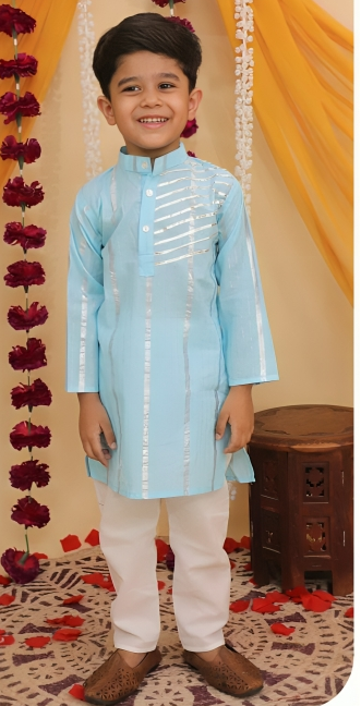 Sky Blue Color Kurta Pajama