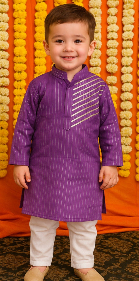 Purple Color Kurta Pajama