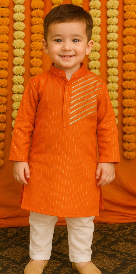 Orange Color Kurta Pajama