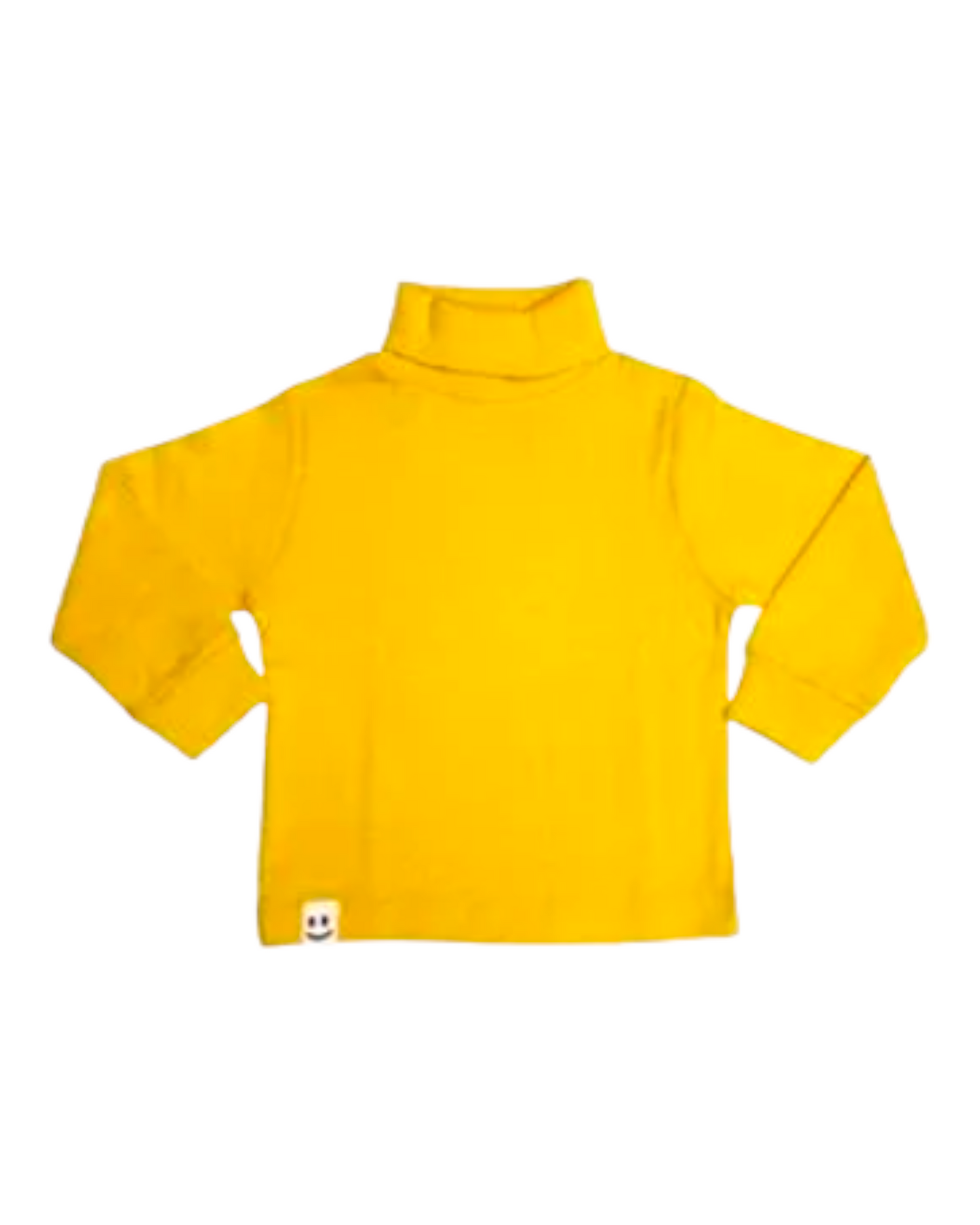 Turtle Neck Full Sleeves Ollypop T-Shirt Solid- Yellow