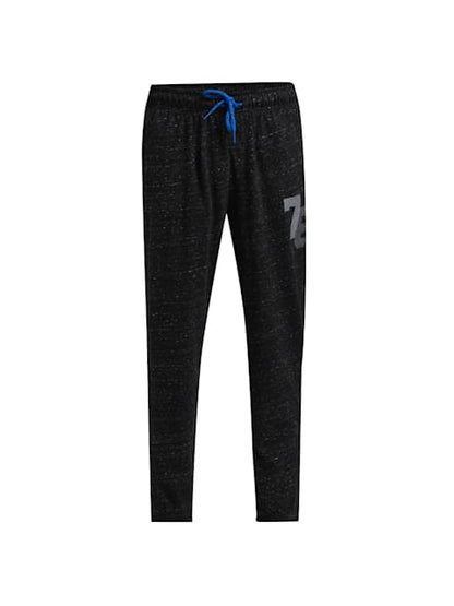 Jockey Boy's Super Combed Cotton Rich Graphic Printed Joggers with Side Pockets Blue Snow Melange