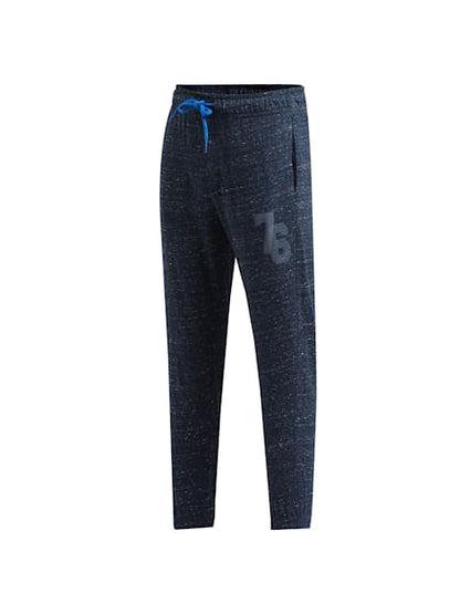 Jockey Boy's Super Combed Cotton Rich Graphic Printed Joggers with Side Pockets Blue Snow Melange