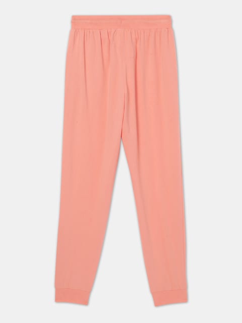 Jockey Girl's Super Combed Cotton Elastane Stretch Slim Fit Joggers with Side Pockets  - Burnt Coral