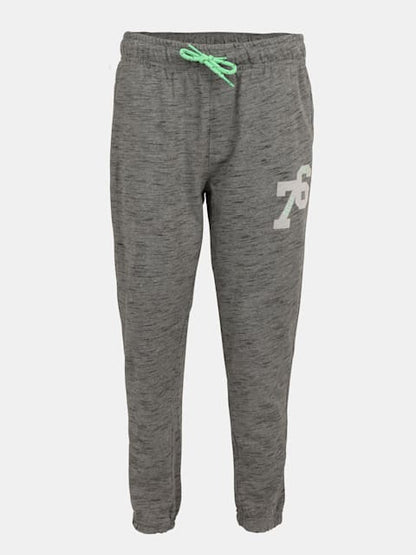 Jockey Boy's Super Combed Cotton Rich Graphic Printed Joggers with Side Pockets Deep Grey Slub