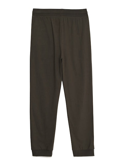 Jockey Boy's Super Combed Cotton Rich Solid Joggers with Side Pockets and Ribbed Cuff Hem Deep Olive