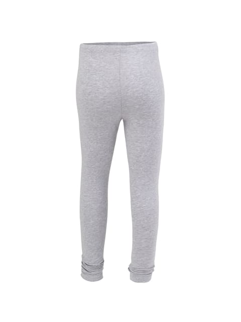 Jockey Girl's Super Combed Cotton Elastane Stretch Slim Fit Leggings - Light Grey Melange