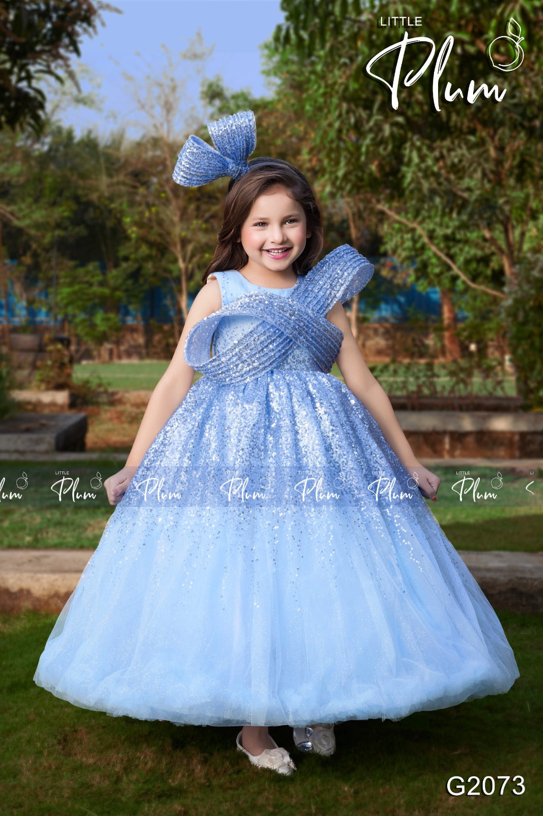 Little Plum Blue Color Gown