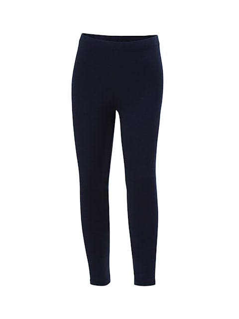 Jockey Girl's Super Combed Cotton Elastane Stretch Slim Fit Leggings -Navy Melange