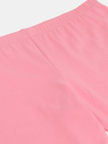 Jockey Girl's Super Combed Cotton Elastane Stretch Slim Fit Leggings - Pink Carnation