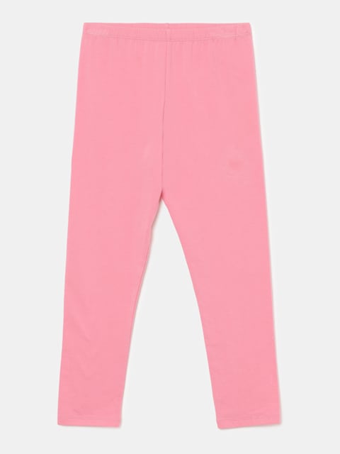 Jockey Girl's Super Combed Cotton Elastane Stretch Slim Fit Leggings - Pink Carnation