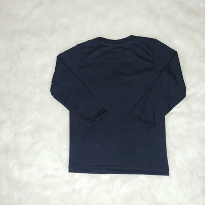 micky mouse print dark blue t-shirt