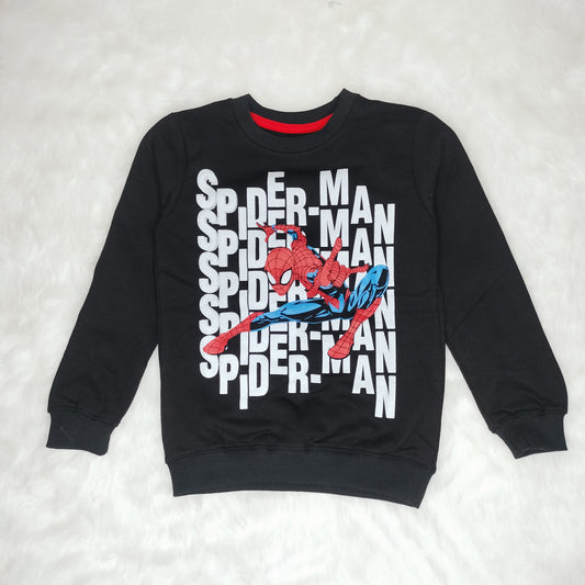 spidermen printed black t-shirt