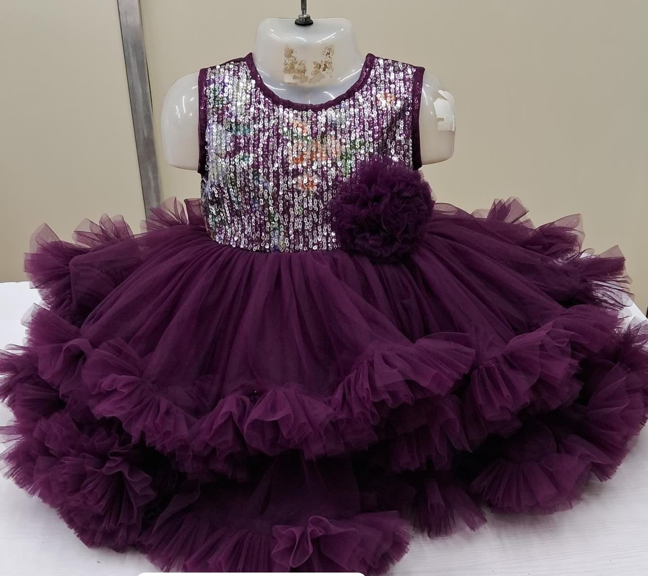 wine colour city girl frock