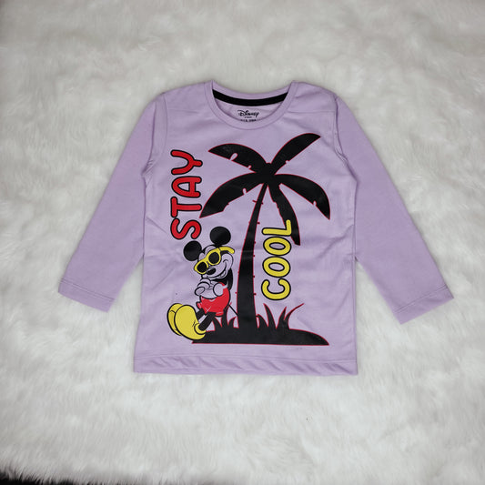 coconut tree print lalac colour t-shirt