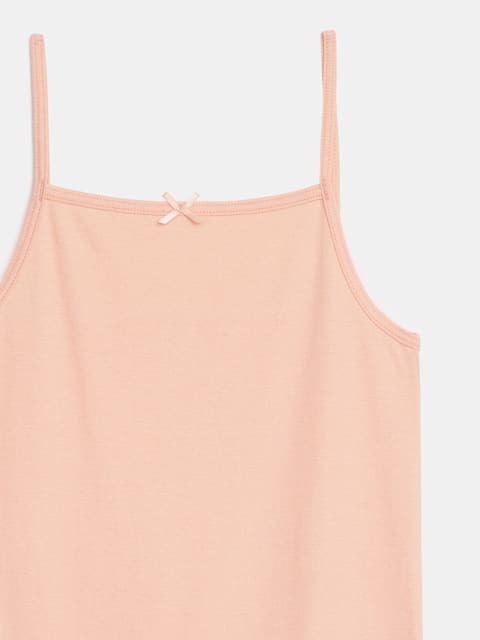 Jockey Girl's Super Combed Cotton Rib Fabric Camisole with Regular Straps - Tropical Peach