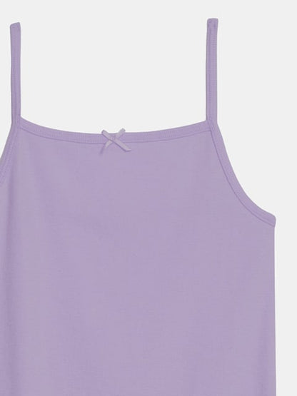 Jockey Girl's Super Combed Cotton Rib Fabric Camisole with Regular Straps - Violet Tulip