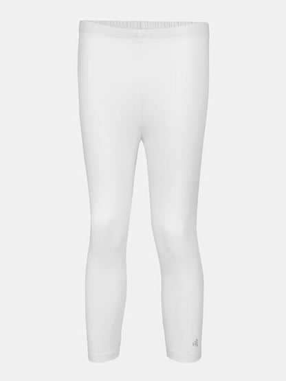 Jockey Girl's Super Combed Cotton Elastane Stretch Slim Fit Three Quarter Leggings - White