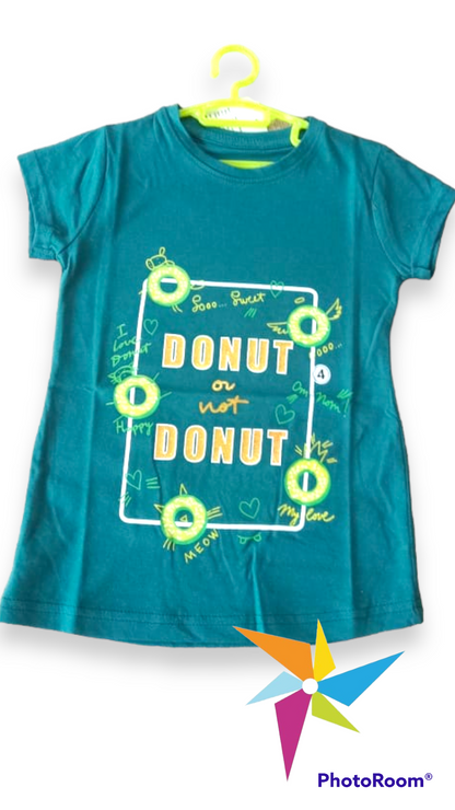 Graphic Printed Pure Cotton T-shirts : Donut