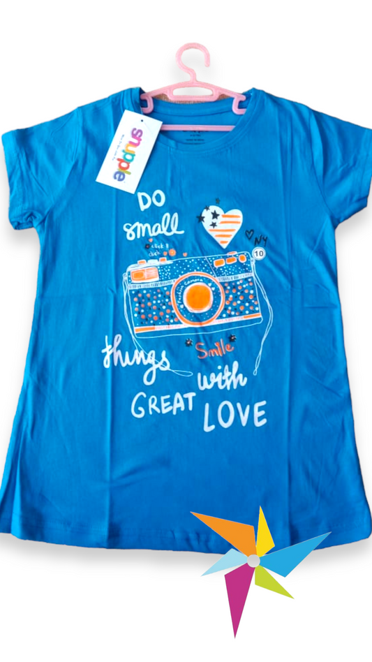 Graphic Printed Pure Cotton T-shirts : Camera