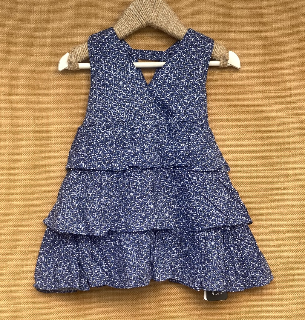 Baby girl sleeveless frock-Blue