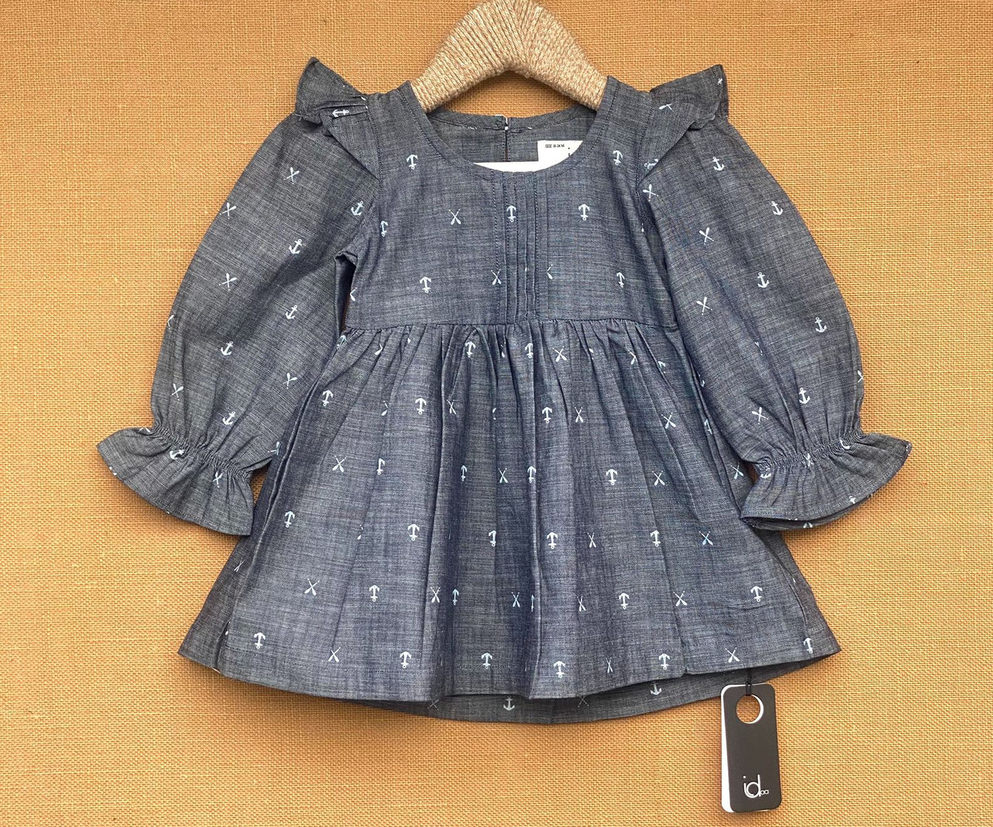 Baby girl sleeveless frock Denim