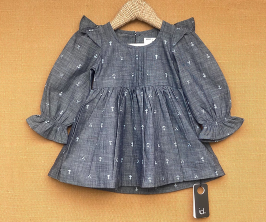 Baby girl sleeveless frock Denim