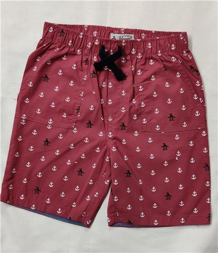 Cotton Shorts with Drawstring- Dull Mahroon