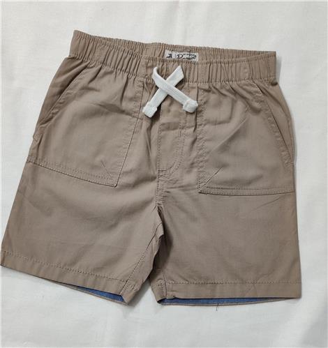 Cotton Shorts with Drawstring- Light Brown