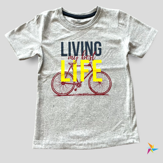 Grey Boys T-shirt Living life