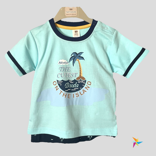 ToffyHouse boys island print T-shirt set