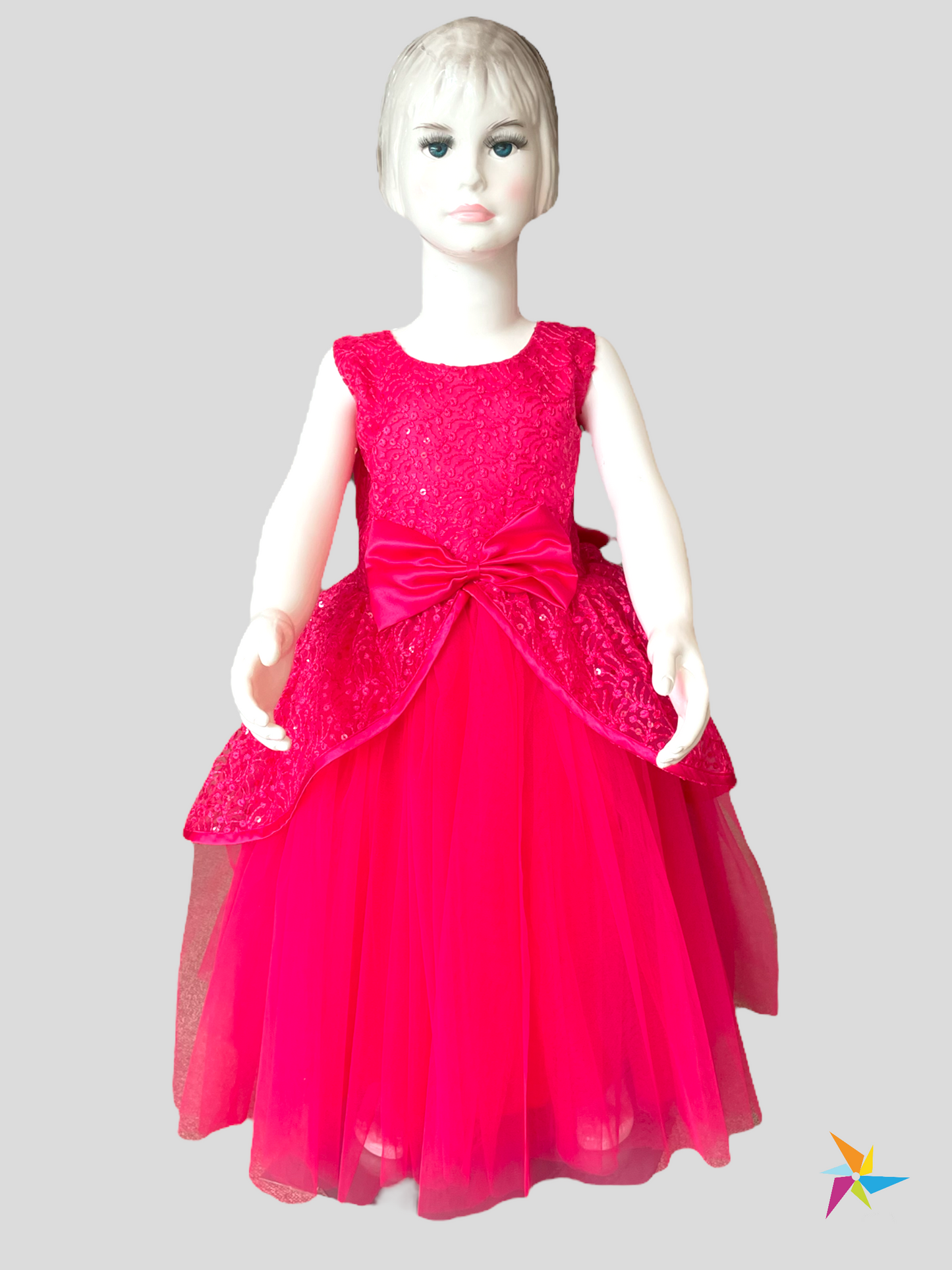 Rani pink party frock girls