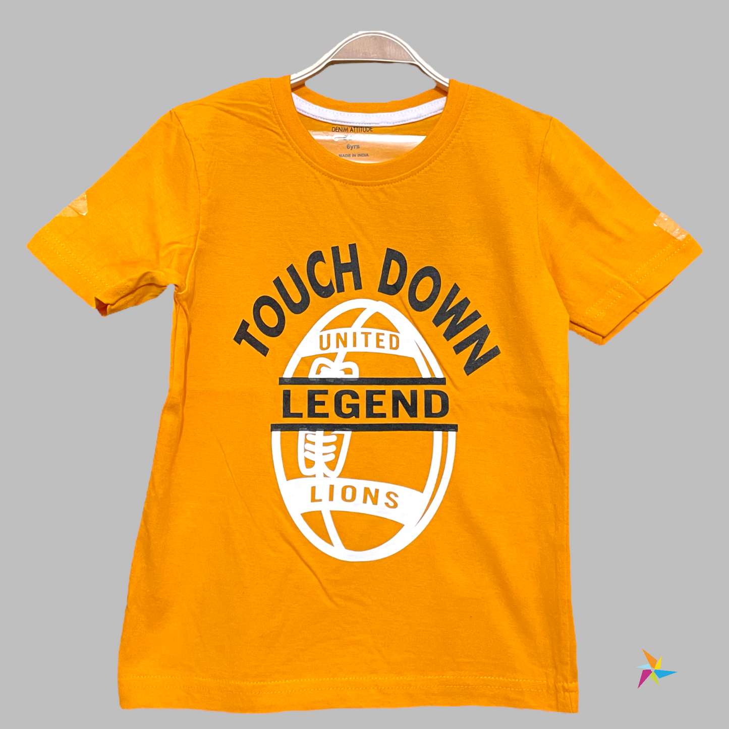 Boys T-shirt Yellow Color Touchdown print