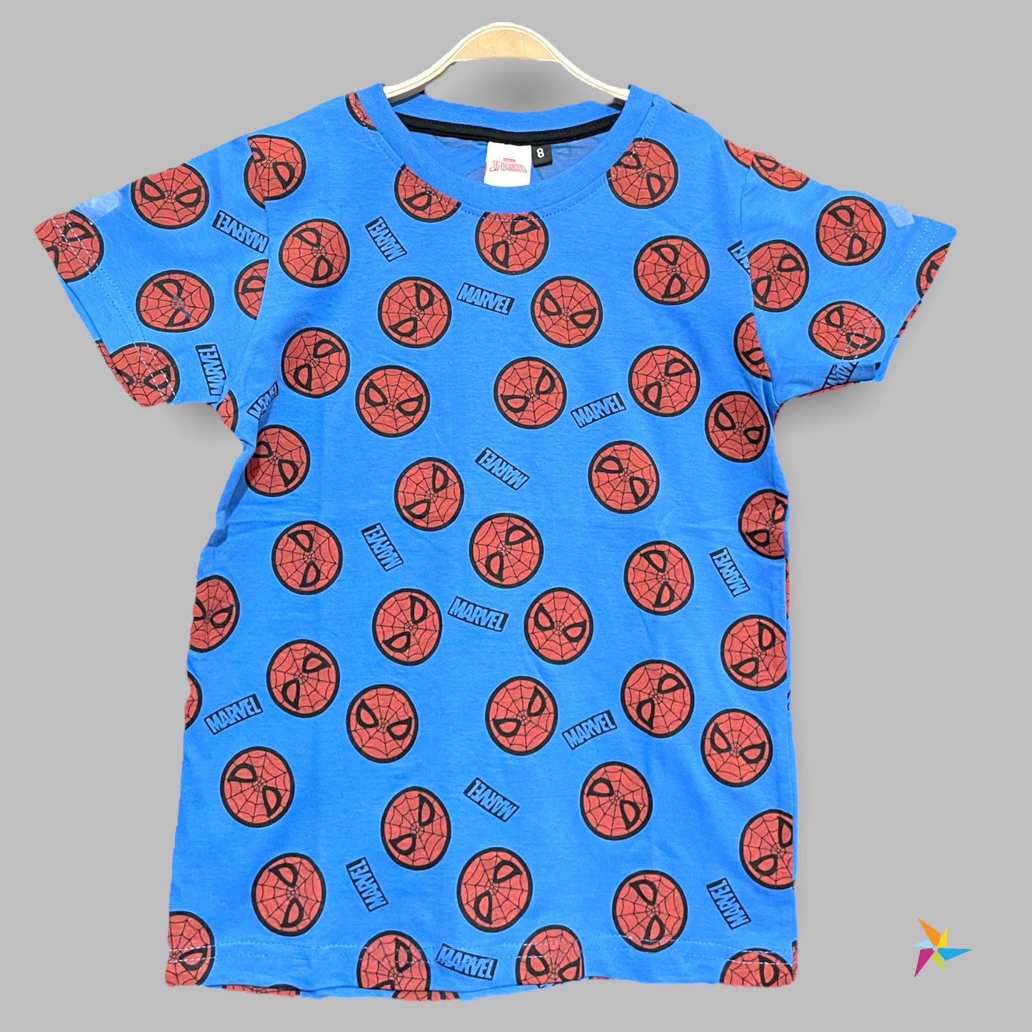 Boys Marvel prints T-shirt Blue