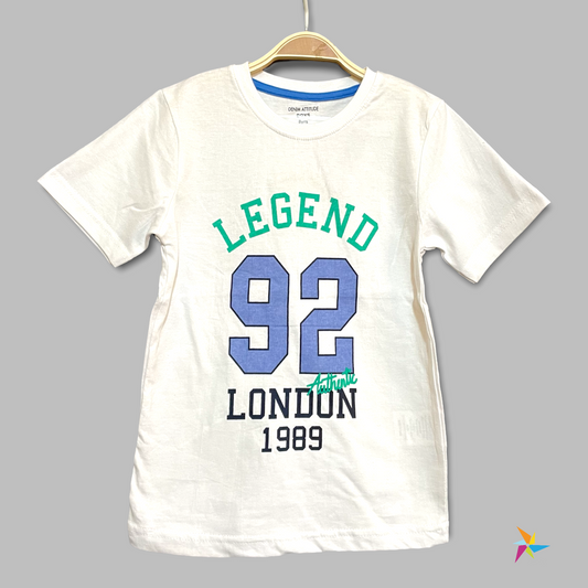 Boys T-shirt White legend print